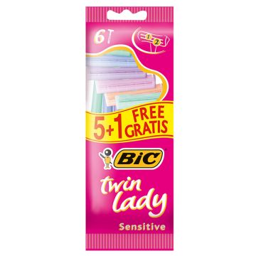 Bic Twin Lady Sensitive ženski brijač 5kom + gratis 1kom