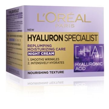 L'Oreal Paris Hyaluron Specialist noćna hidratantna krema za vraćanje volumena 50 ml