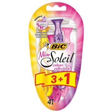 Bic Miss Soleil color collection ženski brijač sa 3 oštrice 3+1 kom