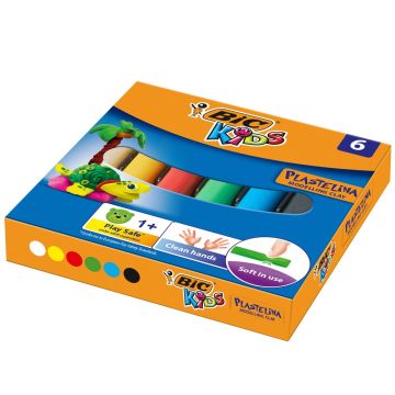 Bic Kids Plastelin, Razne Boje, 6 Kom