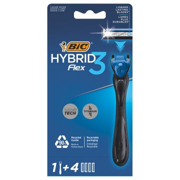 BIC brijač sistem muški Flex3 Hybrid ručica + 4 dopune