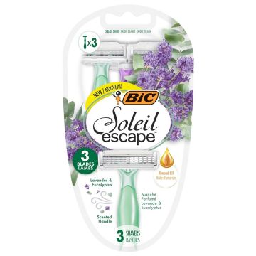 Bic Soleil Escape lavander ženski brijač sa 3 oštrice, 3 kom