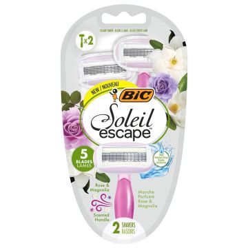 Bic Soleil Escape rose ženski brijač sa 5 oštrica, 2 kom  