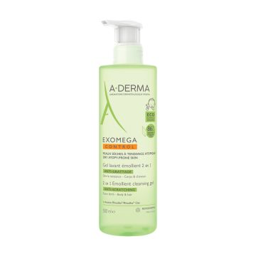 A-derma Exomega control penušavi gel 2u1 500ml