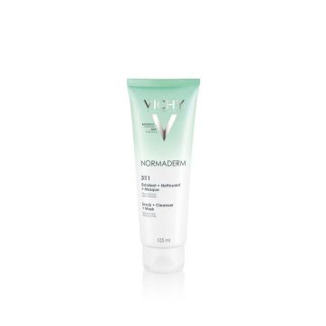Vichy normaderm 3u1 piling, maska i krema za čišćenje lica, 125 ml