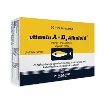 Vitamin A+ D3 Alkaloid 50 kapsula