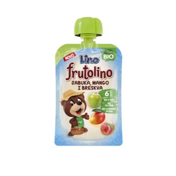 Frutolino bio pouch jabuka mango i breskva 100g
