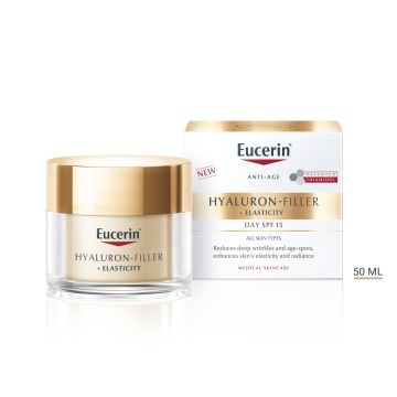 Eucerin Hyaluron-Filler + Elasticity Dnevna krema SPF15, 50ml