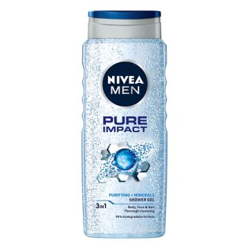Nivea Men Pure Impact gel za tuširanje za muškarce 500ml