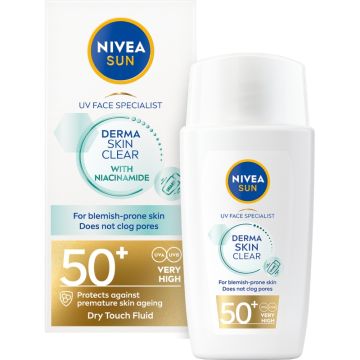 Nivea Sun UV face specialist derma skin clear ultra lagani fluid za zaštitu kože lica od sunca SPF 50+ 40 ml