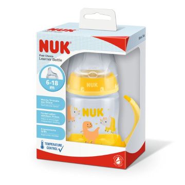 Nuk plastična šolja za učenje sa siskom, ručkama i indikatorom temperature