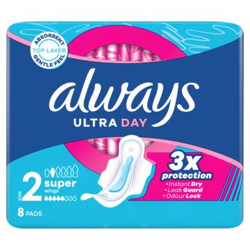 Always Ultra Super higijenski ulošci sa krilcima 8 komada