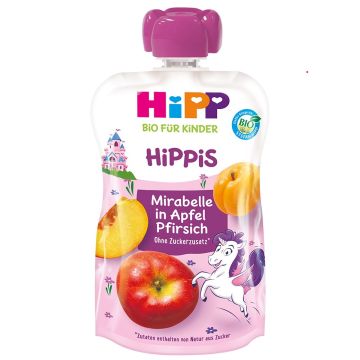 HiPPiS BIO Jabuka sa Mirabel šljivom i breskvom 100g