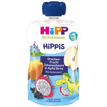 HiPPiS BIO Jabuka i kruška sa zmajevim voćem i ribizlom 100g