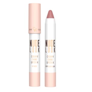 Golden Rose Nude look creamy shine lipstick 03 Peachy nude