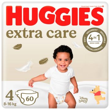 Huggies extra care pelene, veličina 4, 8-16kg, 60kom