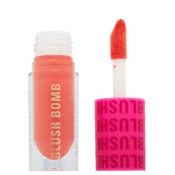 Revolution Blush Bomb tečno rumenilo Glam Orange 4,6 ml