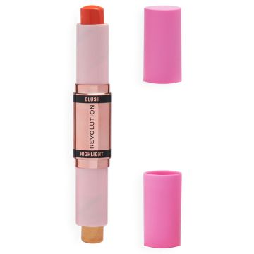 Makeup Revolution rumenilo i hajlajter u stiku Coral Dew 2x4.3g