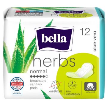 Bella herbs aloe vera higijenski ulošci sa krilcima 12kom
