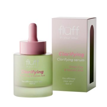 Fluff serum za lice sa zelenom glinom i glikolnom kiselinom 30ml