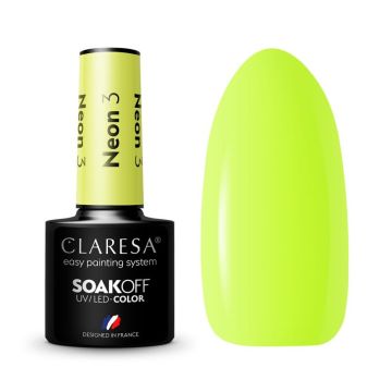 Claresa trajni lak za nokte uv/led neon 3 5g