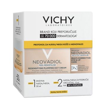 Vichy Winter promo, Neovadiol krema 50ml, suva koža + Neovadiol krema za oči 15ml