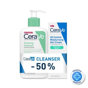 CERAVE foam cleanser+oil control 236ml+52ml