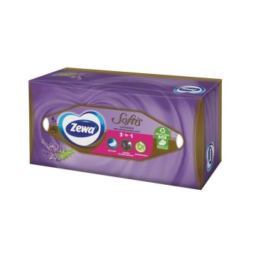Zewa box softis lavanda maramice 80/1, 4 sloja