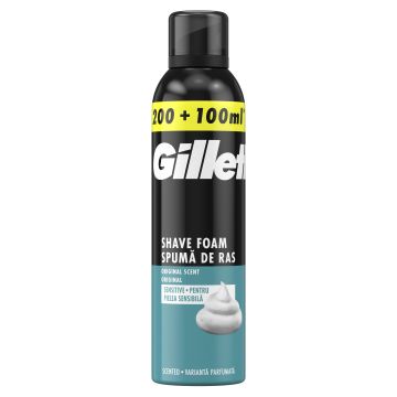 Gillette Classic Sensitive pena za brijanje za muškarce, 300 ml
