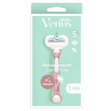 Gillette Venus RoseGold Extra Smooth Sensitive brijač + 1 zamenska oštrica