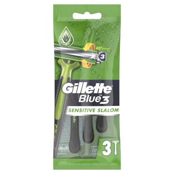 Gillette Blue 3 Sensitive Slalom muški brijač, 3kom