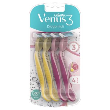 Gillette Venus 3 Dragonfruit brijač za jednokratnu upotrebu, 4 kom