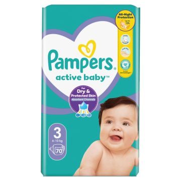 Pampers Active baby dry jpm 3 pelene za bebe 70 kom