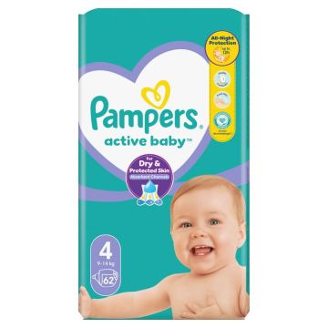 Pampers Active baby JPM 4 Maxi pelene za bebe 62kom