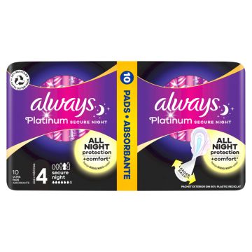 Always Platinum secure night higijenski ulošci 10 komada