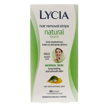 Lycia Prirodni dodir trake za depilaciju lica, 20 kom.