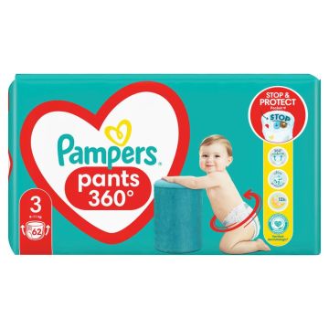 Pampers pants pelene JP 3 midi 6-11kg, 62kom