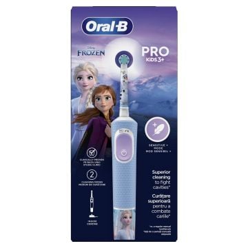 Oral-B Pro Kids električna četkica za zube, Frozen, za uzrast od 3+ godina.