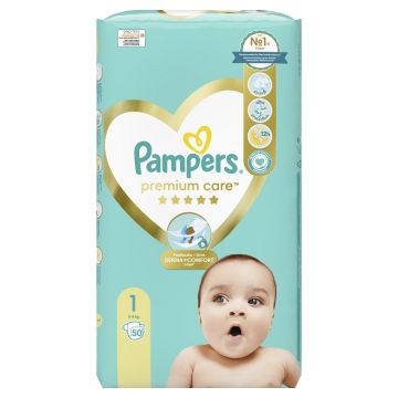 Pampers Premium Care pelene, veličina 1, 50kom, 2kg-5kg