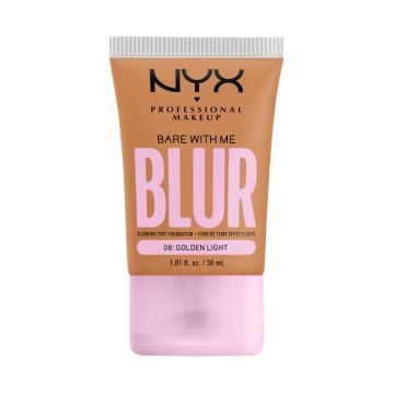 NYX Professional Bare with me blur tint mat tečni puder 08 golden light