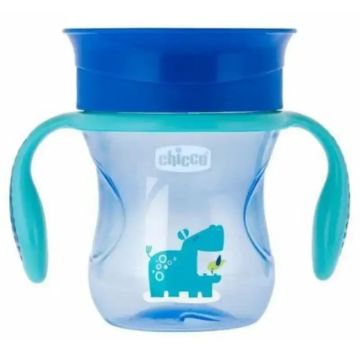 Chicco no spill čaša Perfect 360 stepeni,12m+,plava