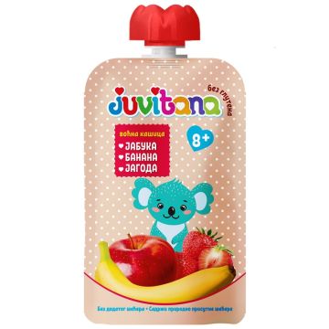 Juvitana voćni pire jabuka, banana i jagoda