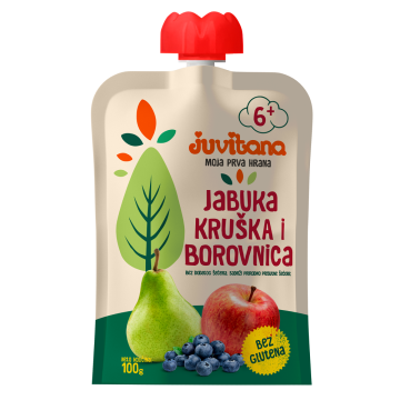 Juvitana voćna kašica jabuka kruška i borovnica 100g