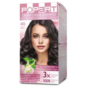 Popart Cream color 401 grafit smeđa