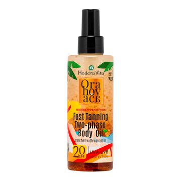 Hedera Vita Orahovača Dvofazno ulje za sunčanje sa orahovim uljem SPF 20, 200ml