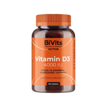 BiVits ACTIVA Vitamin D3 4000 IU, 60 tableta