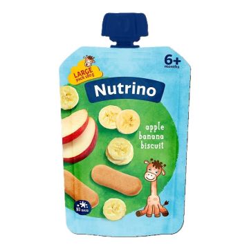 Nutrino voćni pire jabuka, banana i biskvit 180g