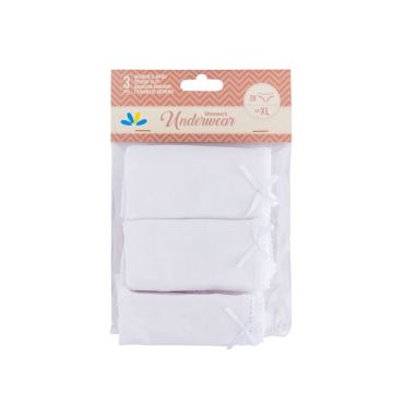Lilly basic set gaćica classic bele 3 kom XL
