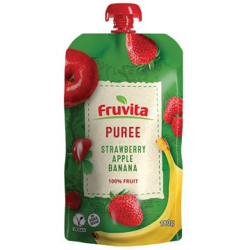 Fruvita voćni pire jagoda, jabuka i banana 180g