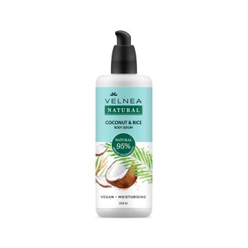 Velnea natural coconut & rice body serum 200 ml